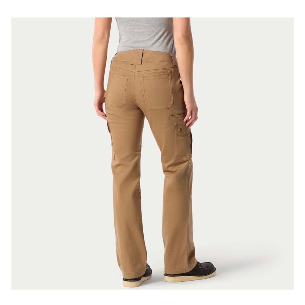 Duluth women’s flex fire hose relaxed camel brown cargo pants 6 x 29 NWT gorp - Picture 3 of 10
